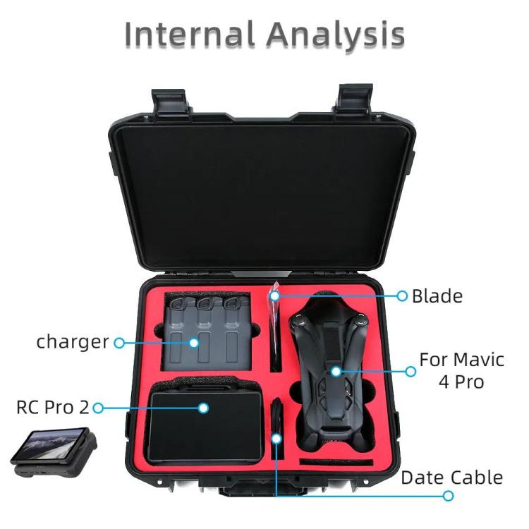 For DJI Mavic 4 Pro Creator Combo RC Pro 2 Explosion-Proof Case Storage Box Suitcase With Shoulder Strap For DJI Mavic 4 Pro Creator Combo RC Pro 2 Explosion-Proof Case Storage Box Suitcase With Shoulder Strap